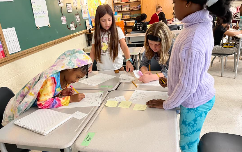 Students working together