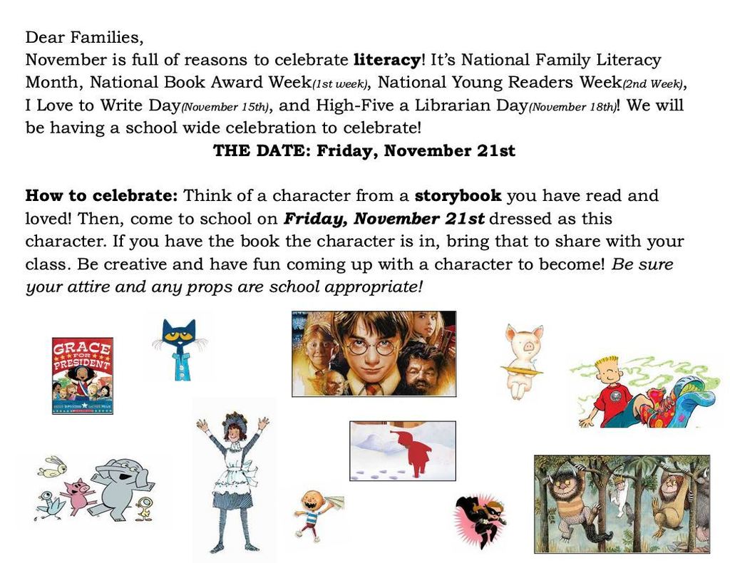 storybook character day graphic