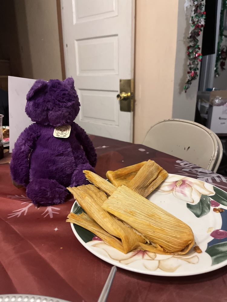 Petey eats Tamales