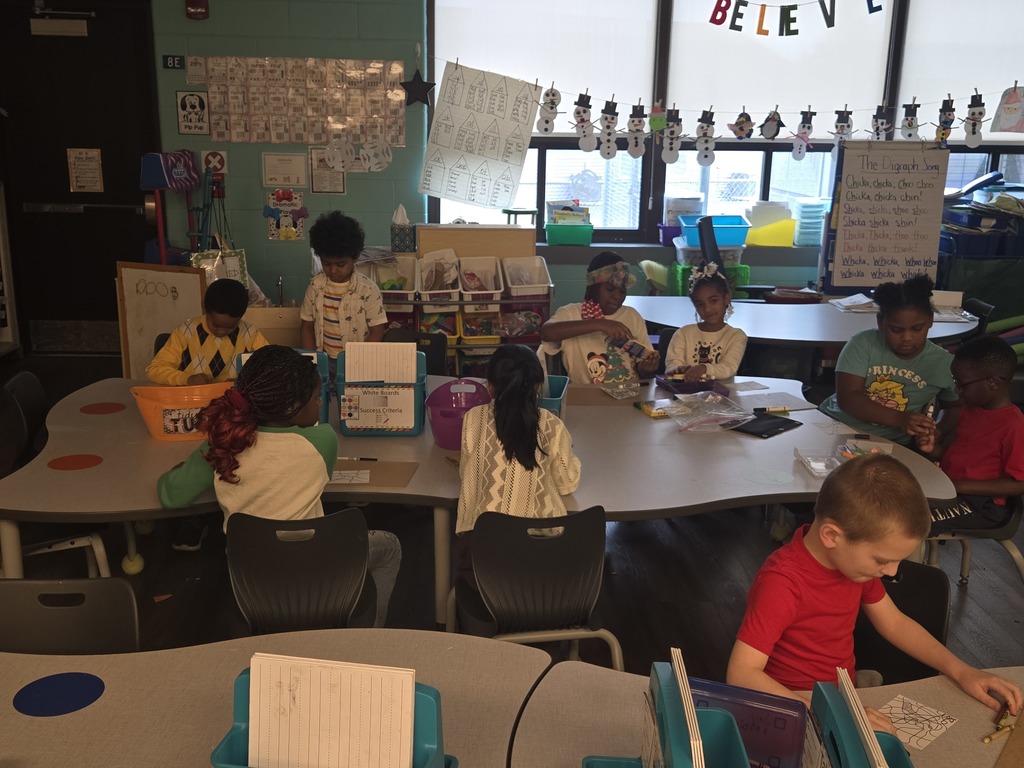 Students working on their art projects