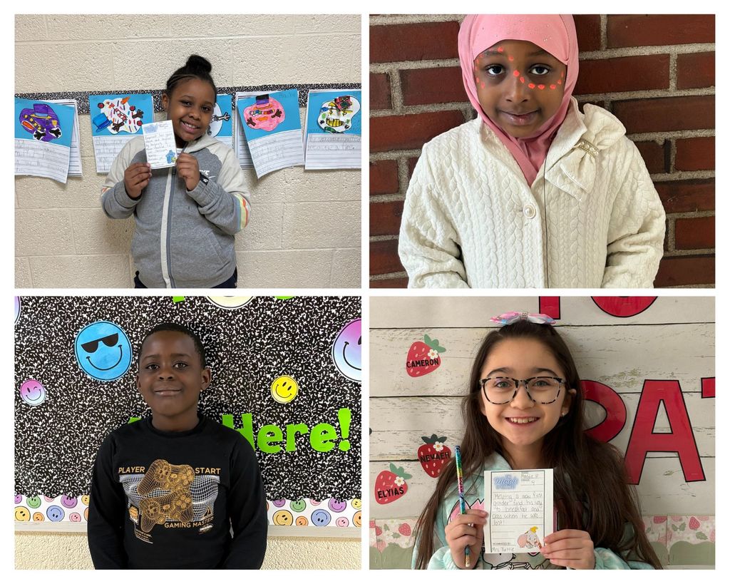 Wells Students showing  their kindness award.