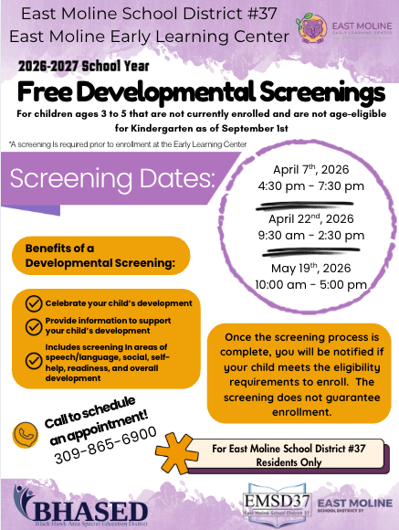 Developmental screenings flyer