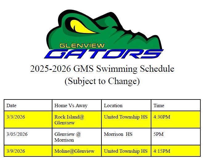 swimming schedule