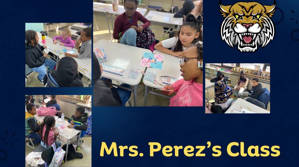 Mrs.Perez's students at their desk working.