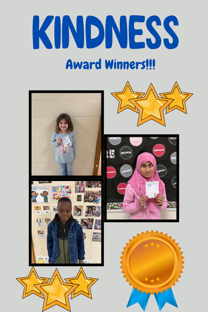 Students holding their awards.