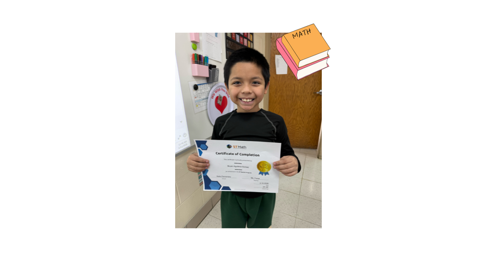 Bryan completed ST math in February.