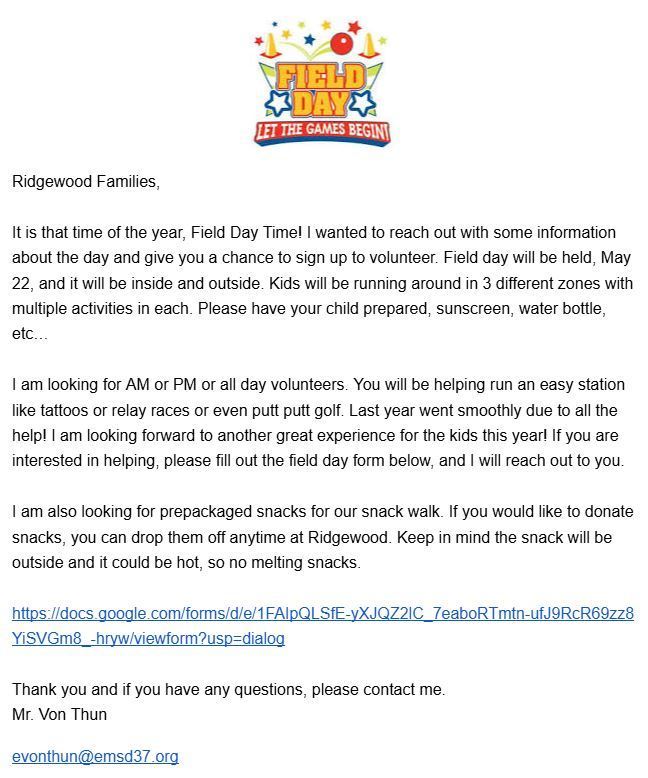 field day flyer