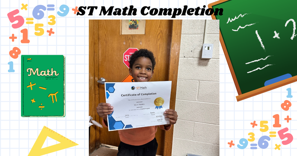 The student is holding his award.