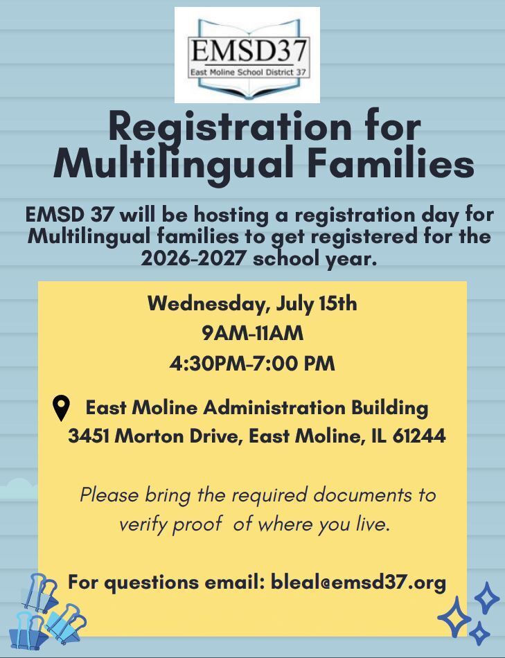 multilingual registration flyer