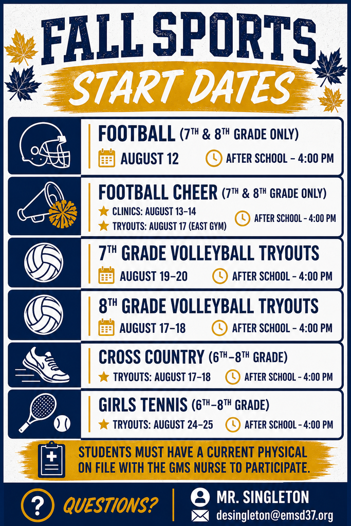 fall sports flyer