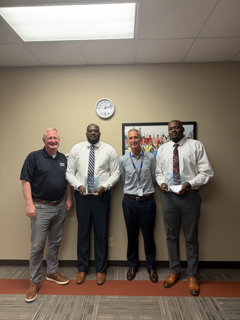 Group picture of Board Member, Superintendent , and award winners