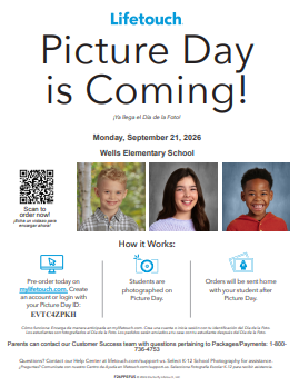 Picture Day is Monday, September 21st.