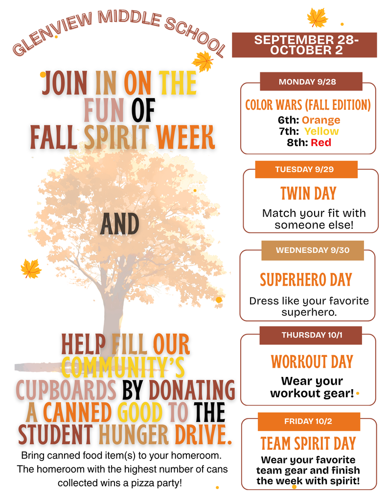 hunger drive spirit week flyer