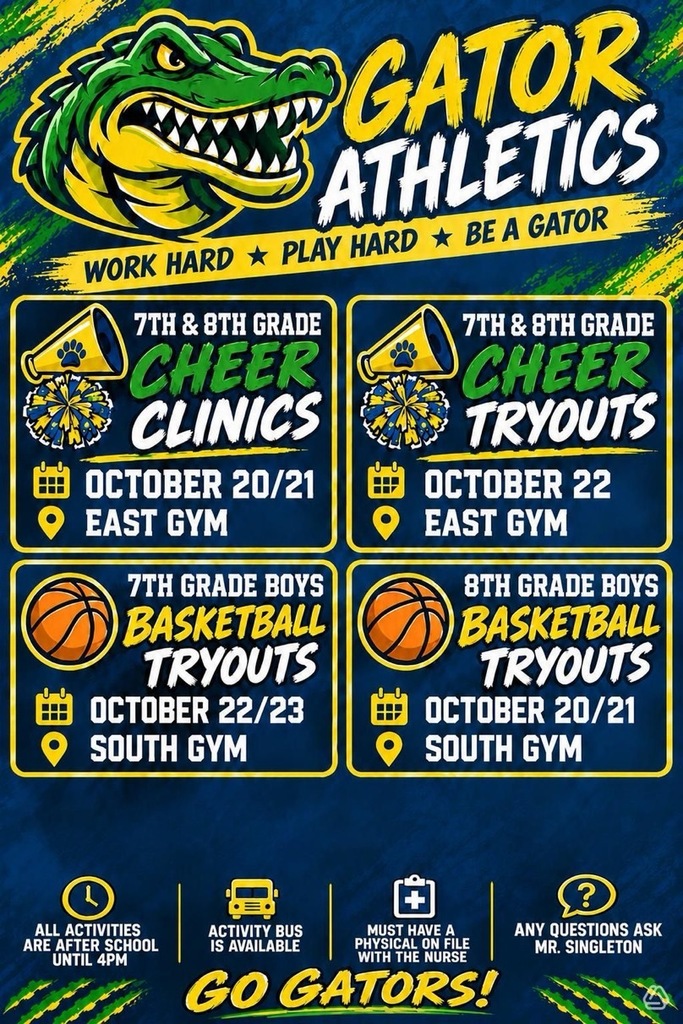 Gator Athletics upcoming tryouts