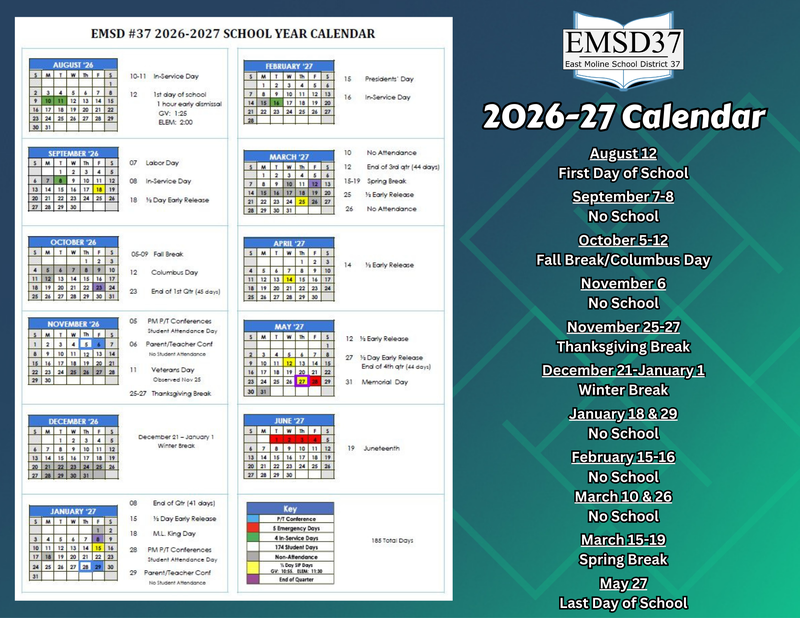 2026-27 School Year Calendar