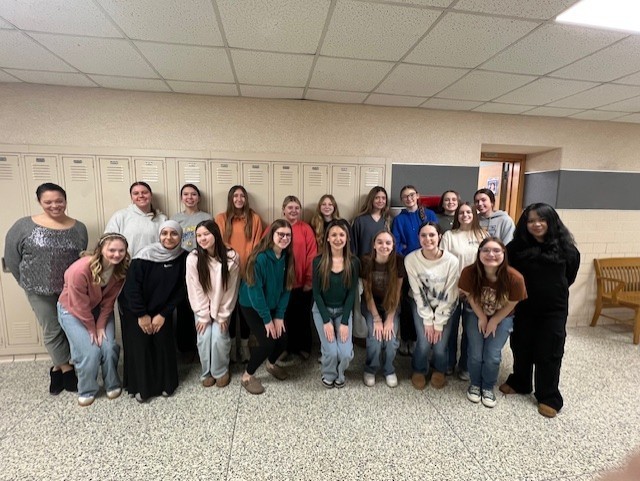 group of bio med students