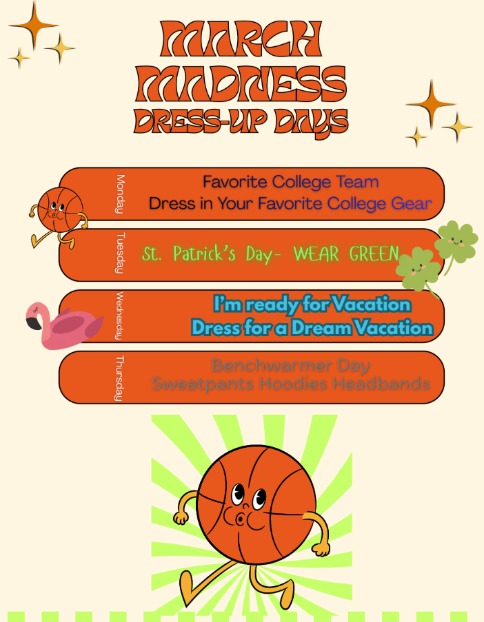 March madness dress up days