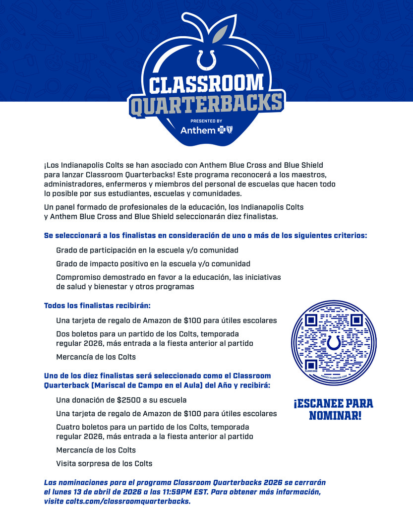 Anthem Colts Classroom QB Flyer_Spanish