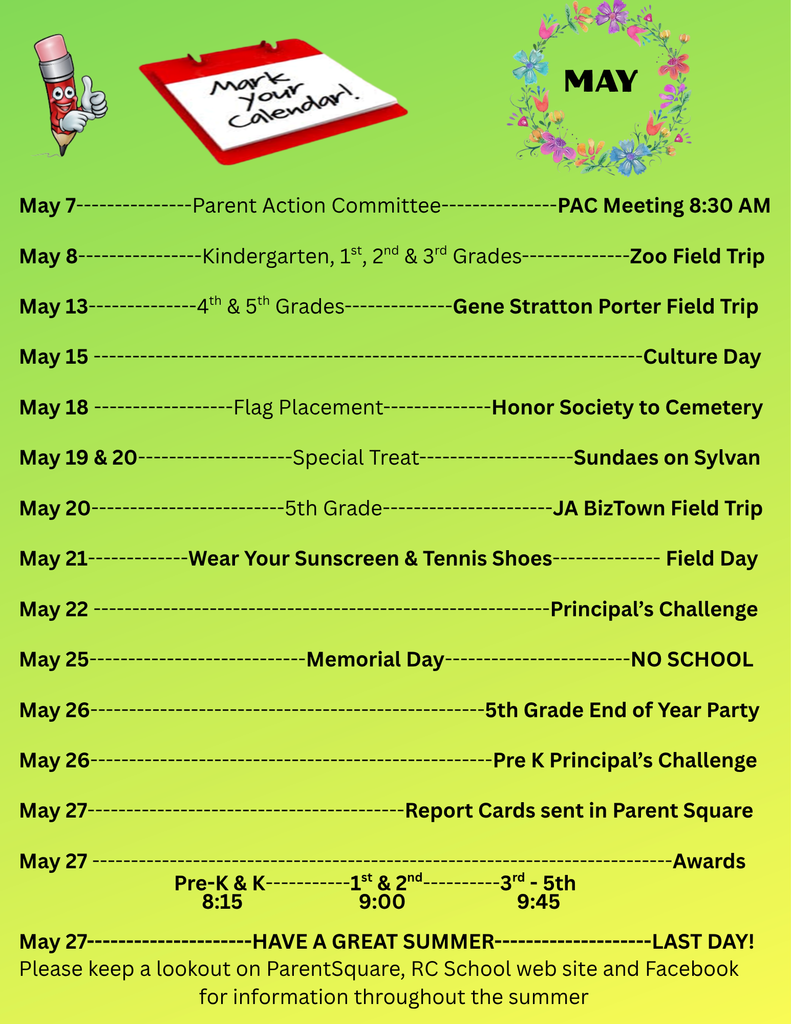 May Calendar