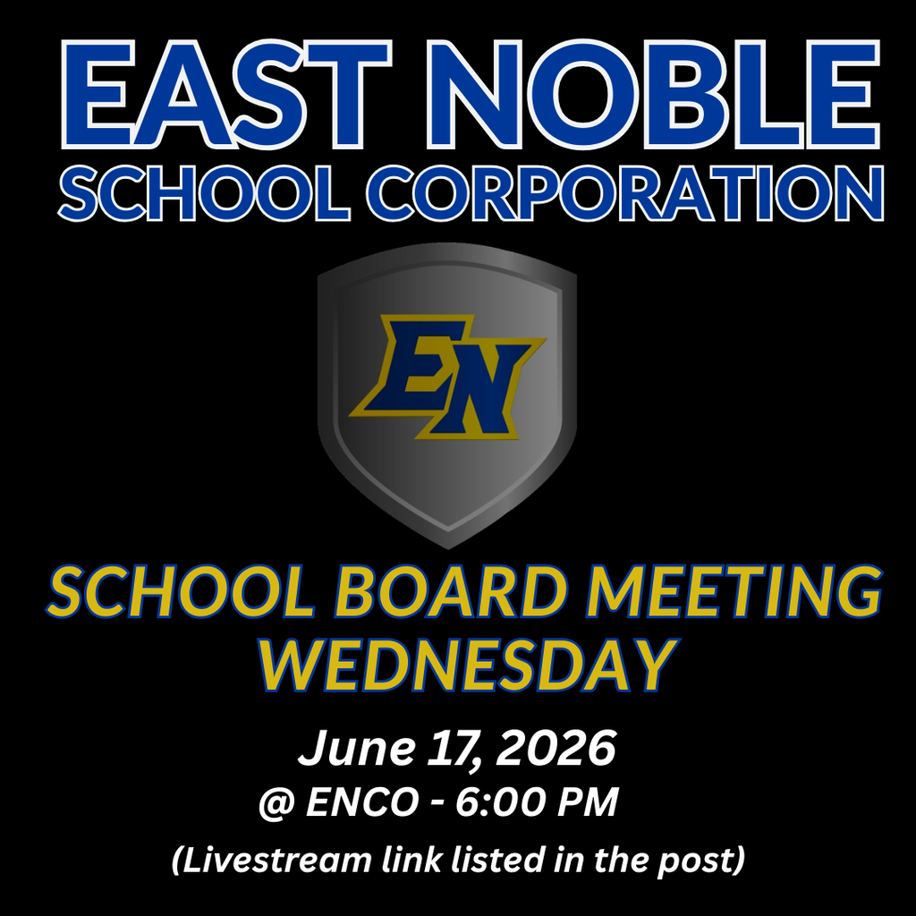 Information about June 17, 2026 School Board Meeting at 6:00 at ENCO