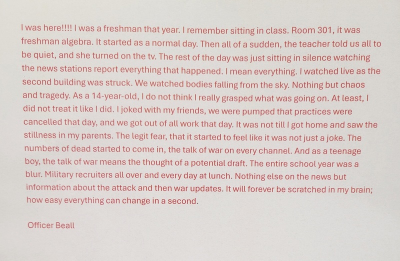   Example of staff submission