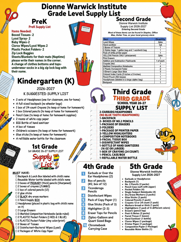 School Supplies 2026-2027