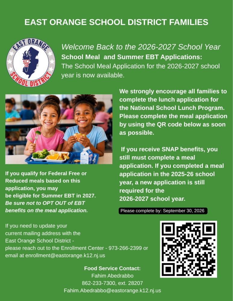 School Meal Applications for 2026–2027 Are Now Available