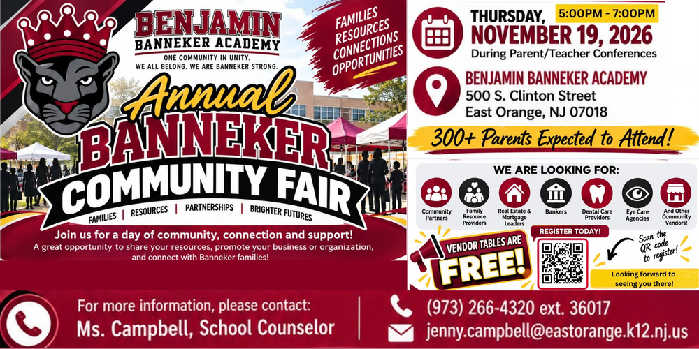 Annual Banneker Community Fair : November 19, 2026 Vendors needed