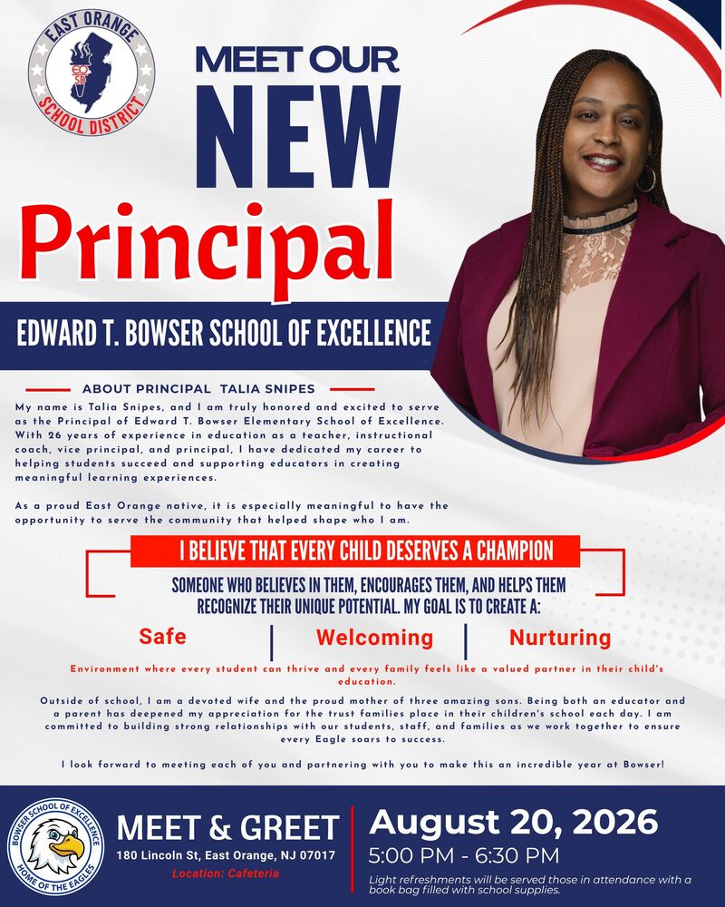 mmet and Greet Flyer with Our New principal
