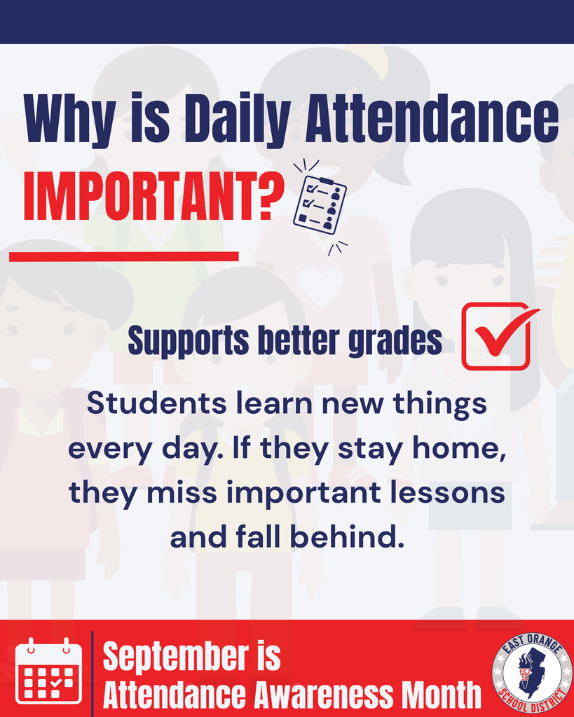 Navy, blue, and red. Why is daily attendance important : supports better grades