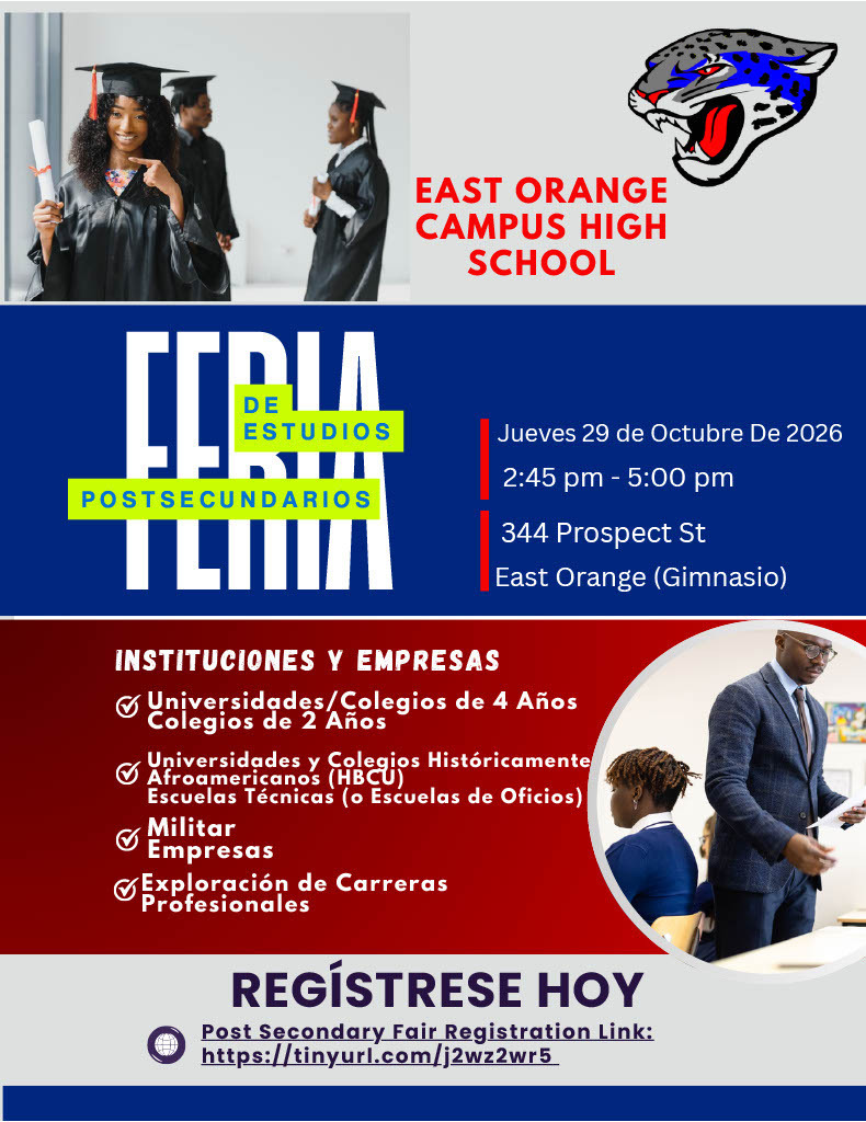 Post Secondary fair october 29, 2026 2:35pm-5:00 PM flyer- spanish