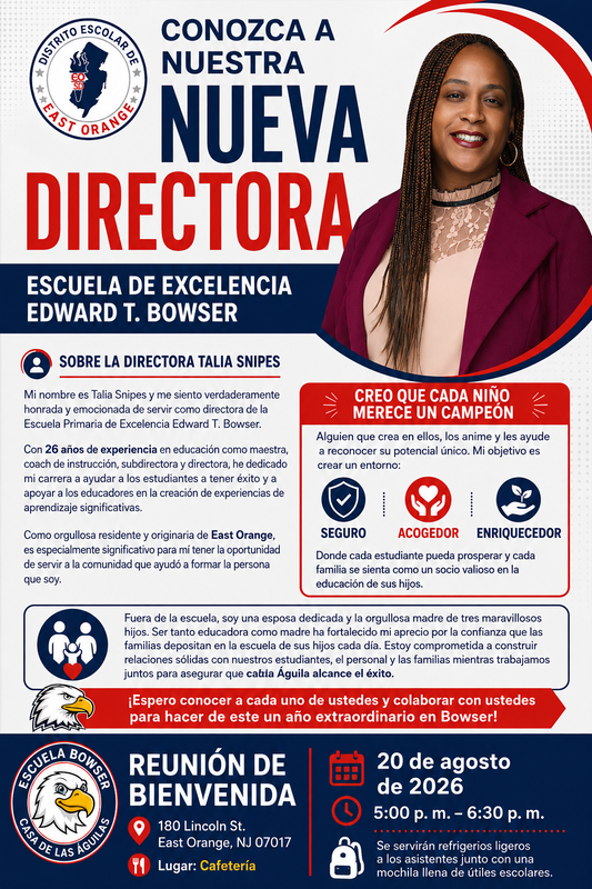 Meet and Greet Flyer Nueva Directora