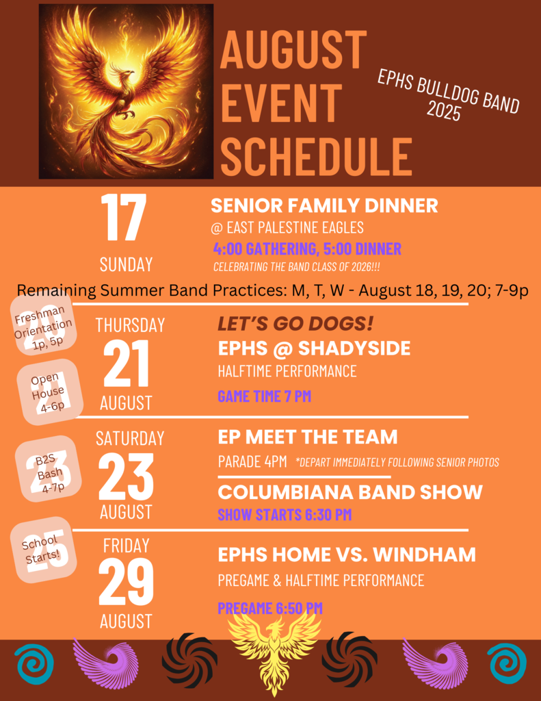 band flyer with upcoming dates