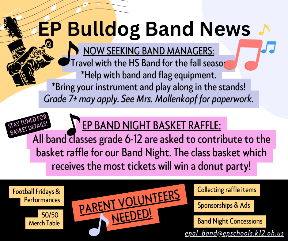 band flyer with upcoming dates