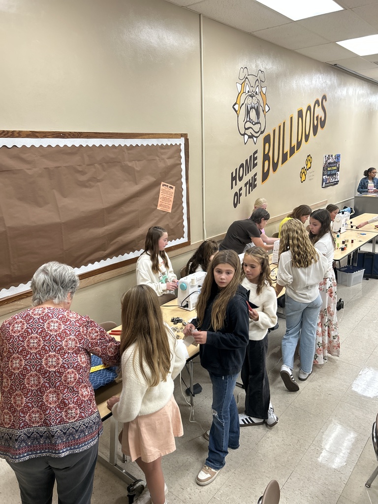 students sewing