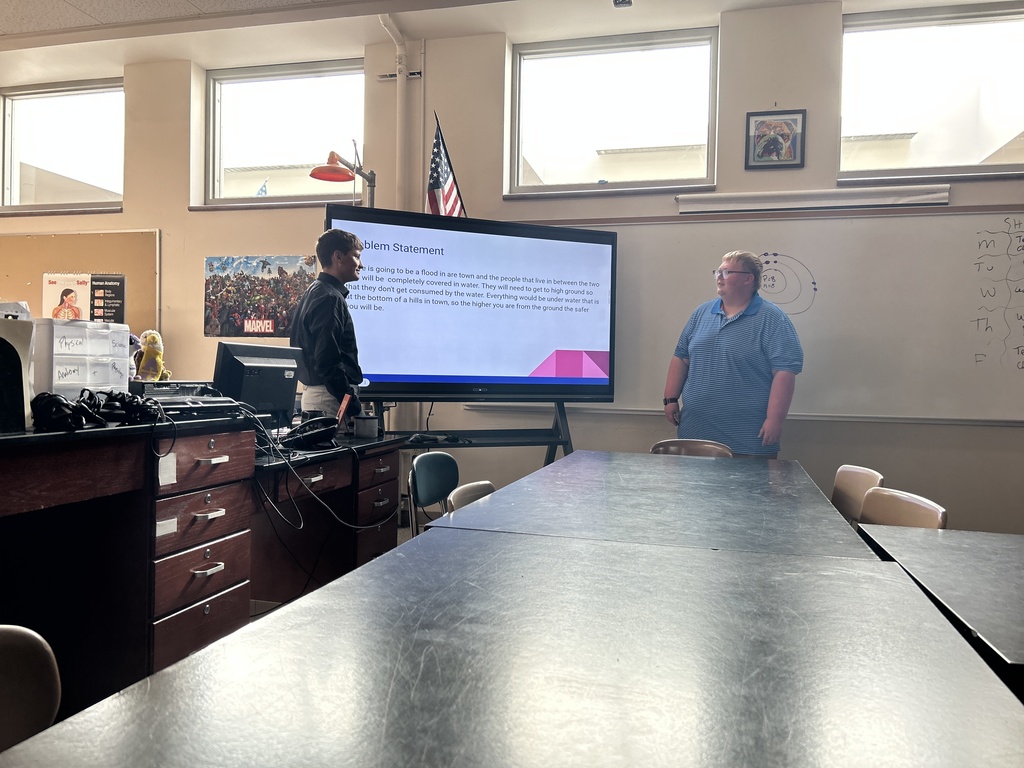 students presenting
