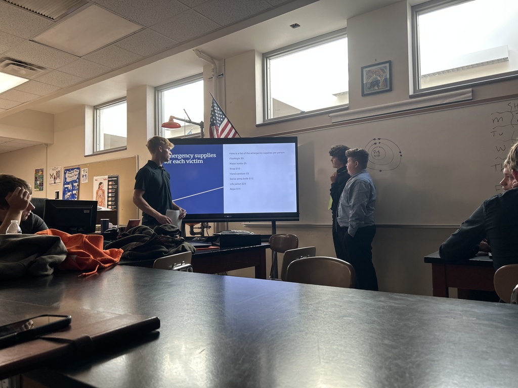 students presenting
