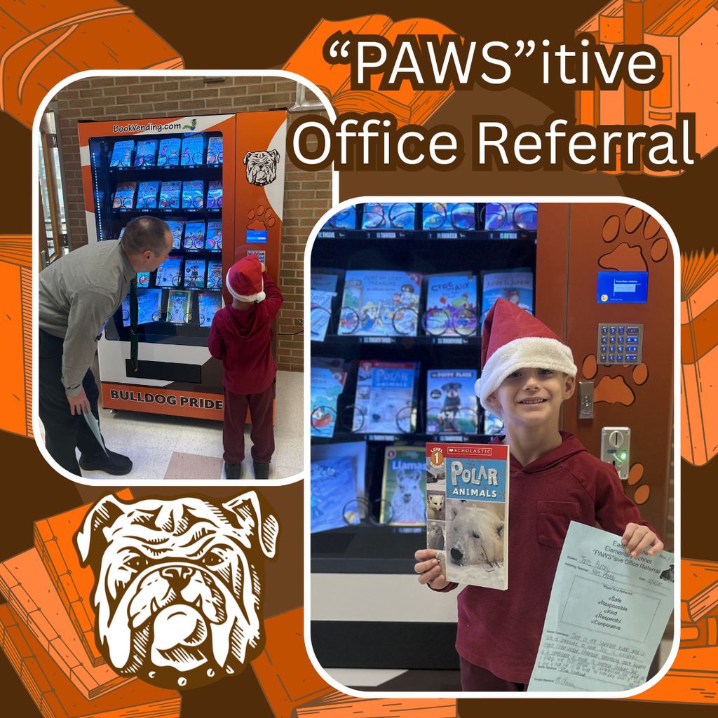 student using the book vending machine from pawsitive action slip