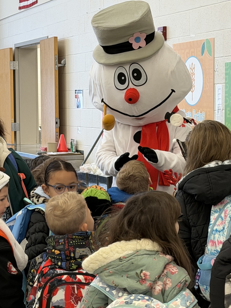 students with snowman