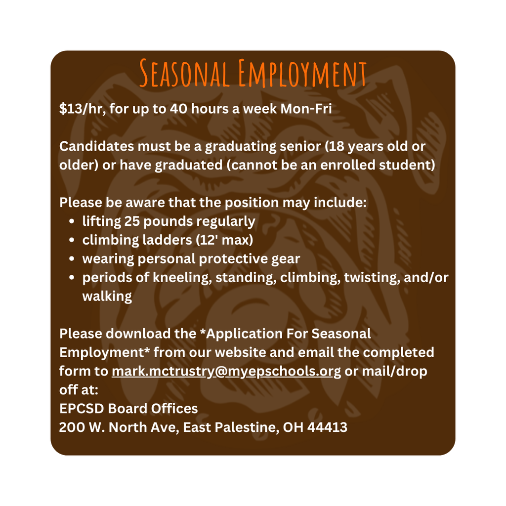 seasonal employment opportunities