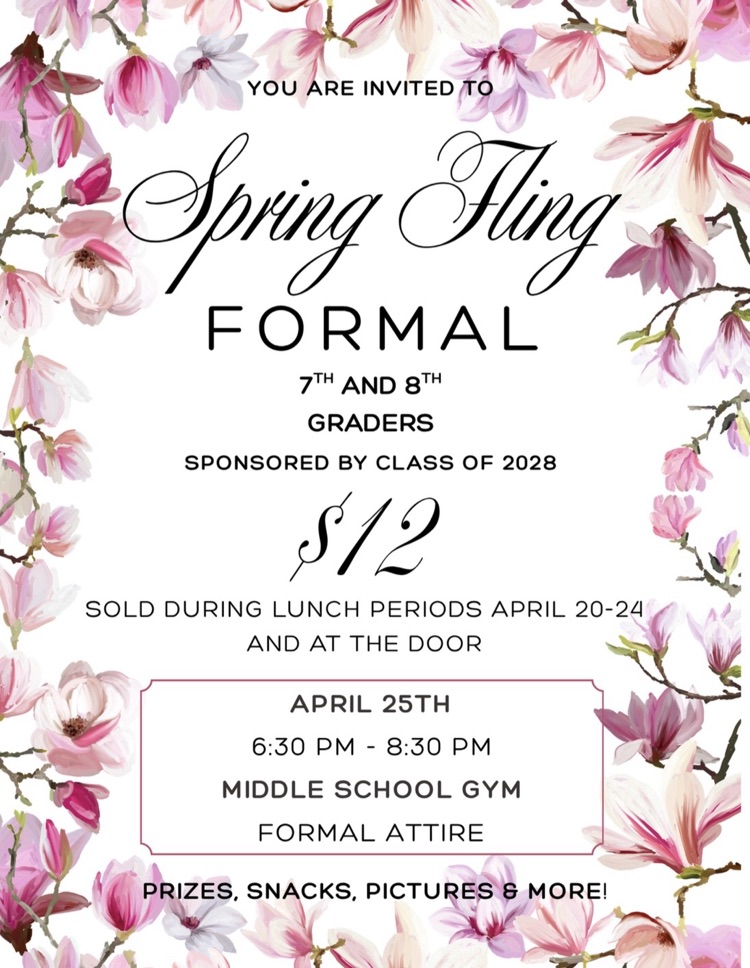 7th and 8th grade dance flyer