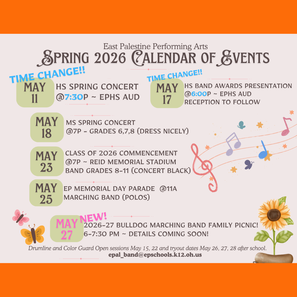 performing arts calendar dates for spring 2026