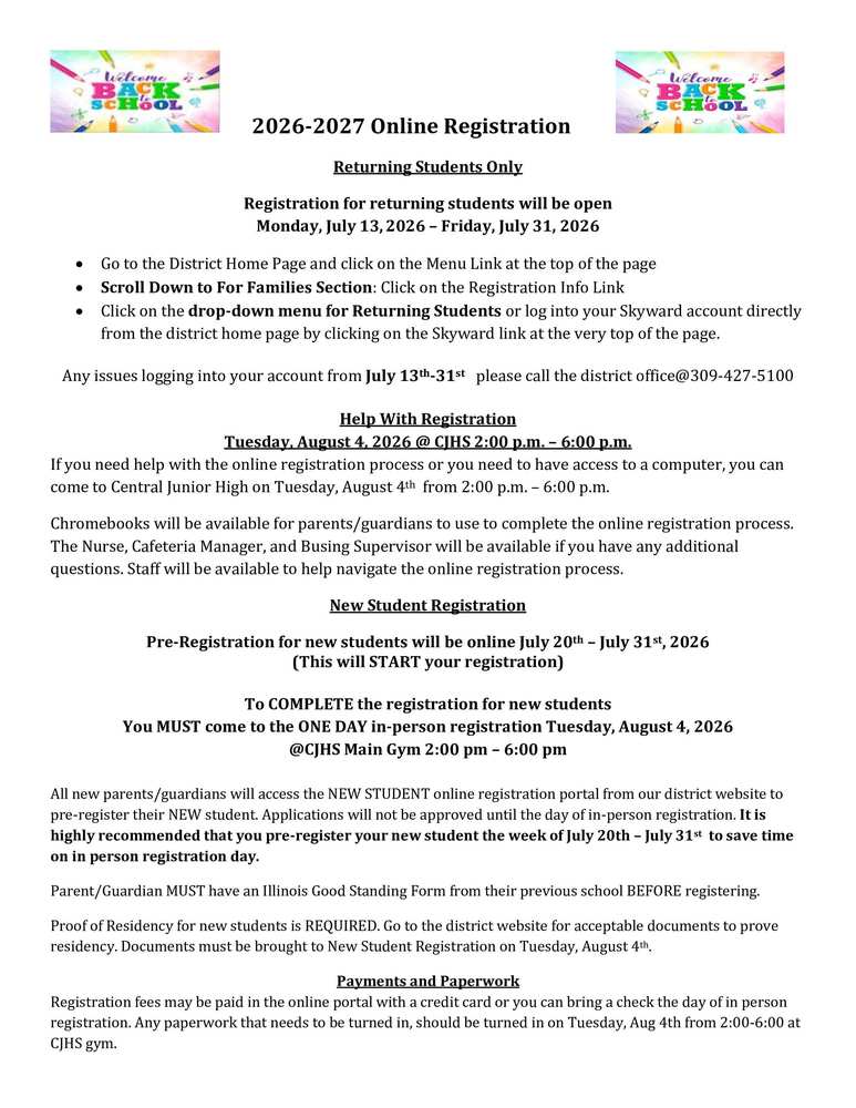 Registration Information Flyer