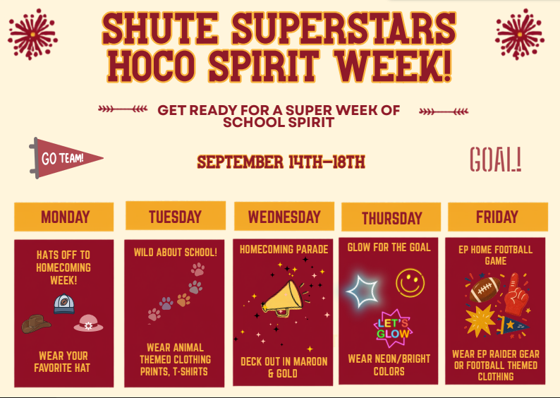Homecoming Spirit Week Flyer