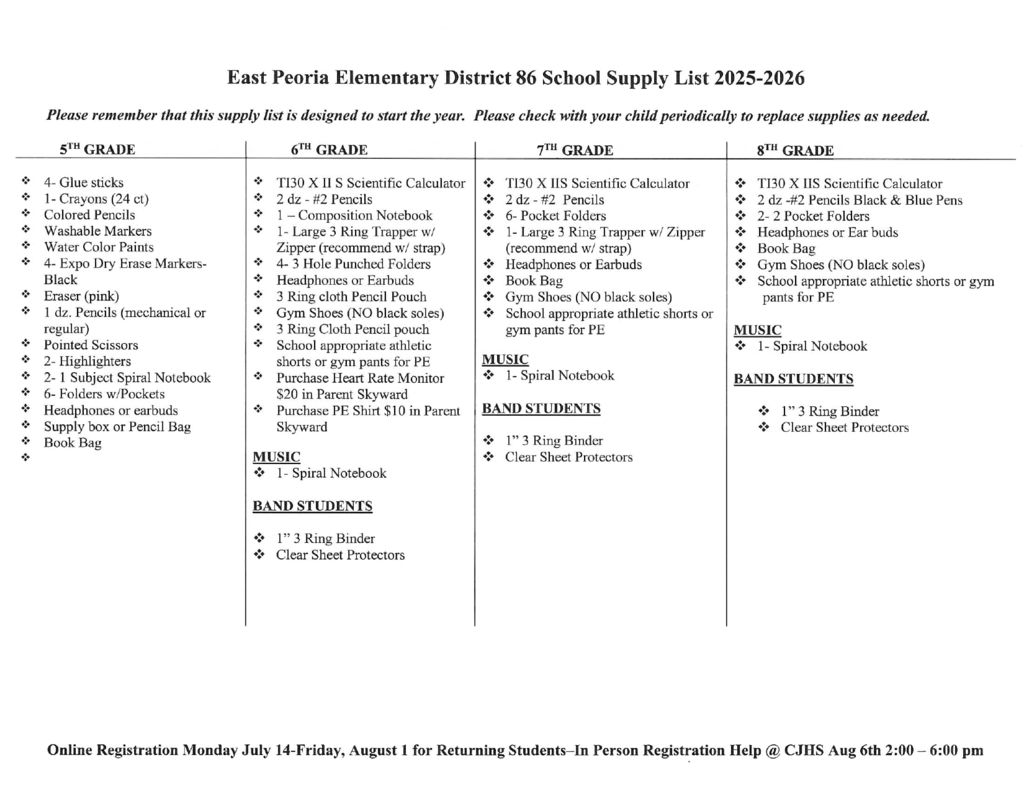 Supply List