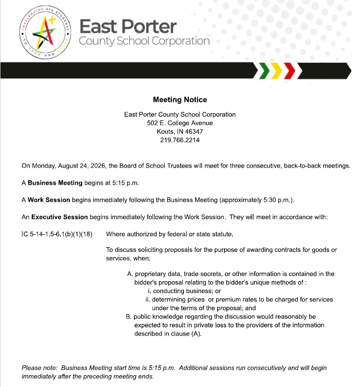 Meeting Notice 8/24/26