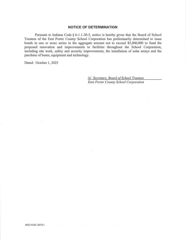 Notice of Determination