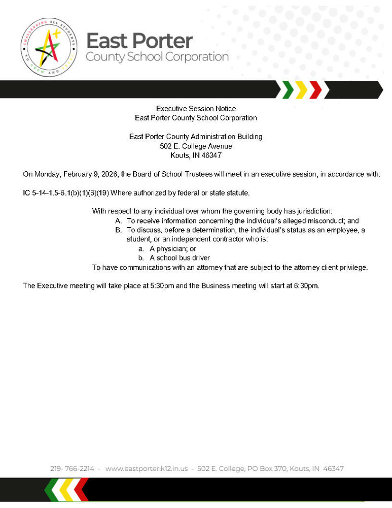Executive Session Notice