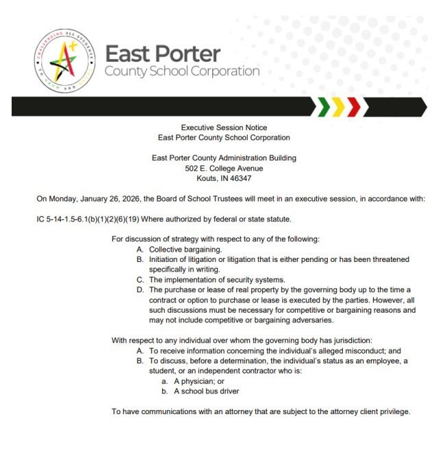 Notice of Executive Hearing