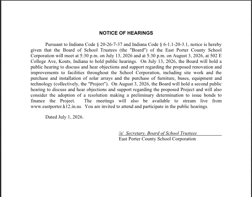 Notice of Hearing 